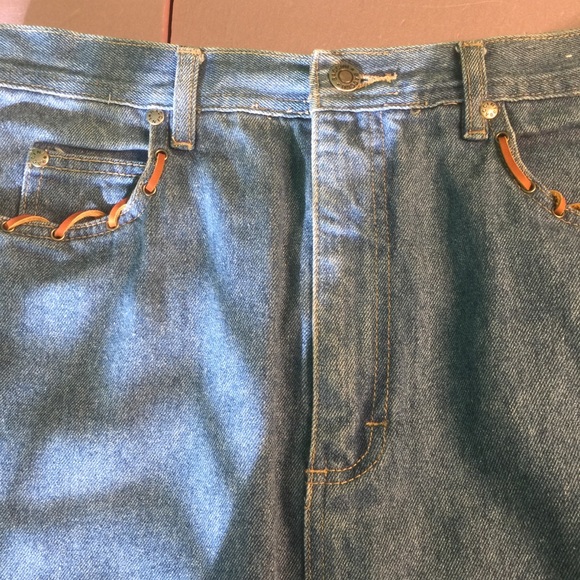 Baccini Long Skirt Size 13 / 14 Blue Jeans - Picture 7 of 11